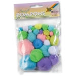 FOLIA POMPOMS FOR DECORATION 30 PCS PASTELL