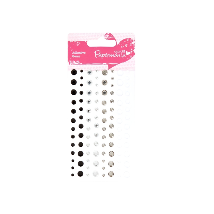 PAPERMANIA PEBBLES SELF-ADHESIVE 104 PCS. MONOCHR PMA 351418 - Image 1