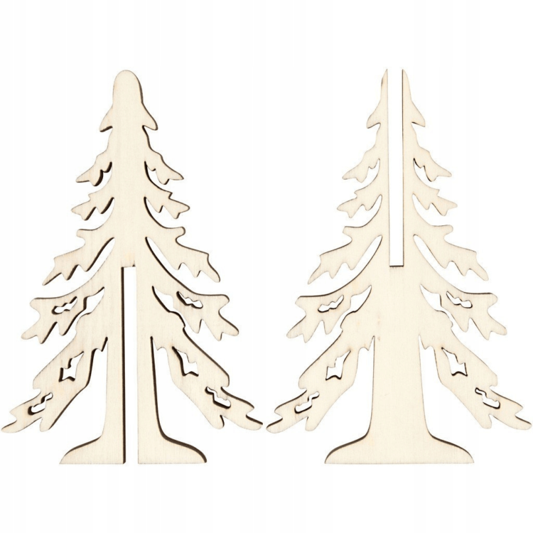 5712854185875 CREATIV WOODEN FIGURINE TREE 12.5/8.5CM - 56168 - Image 1