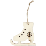 CREATIV WOODEN CHRISTMAS ICE SKATE FIGURINES - 55319
