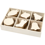 CREATIV WOODEN CHRISTMAS FIGURINES ASSORTED 4-5CM/5.5-7CM - 58076
