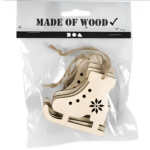CREATIV WOODEN CHRISTMAS ICE SKATE FIGURINES - 55319 - Image 2