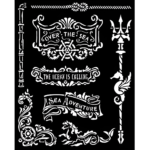 STAMPERIA SONGS OF THE SEA STENCIL 20 X 25 CM - KSTD141