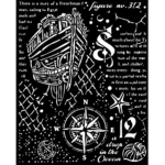 STAMPERIA SONGS OF THE SEA STENCIL 20 X 25 CM - KSTD145
