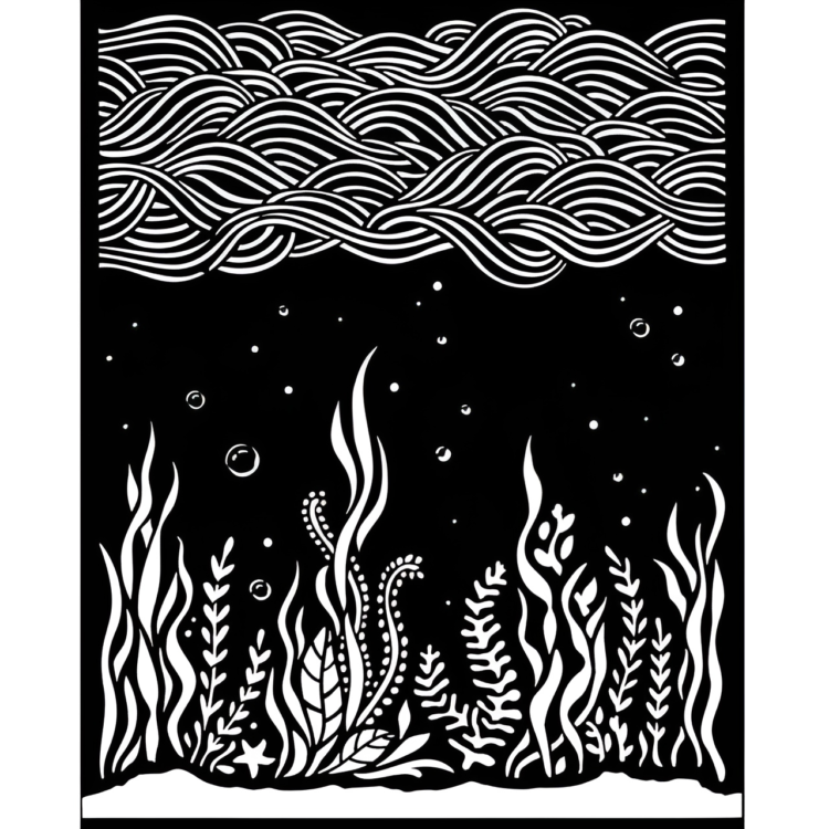 KSTD147 STAMPERIA SONGS OF THE SEA STENCIL 20 X 25 CM - KSTD147 - Image 1