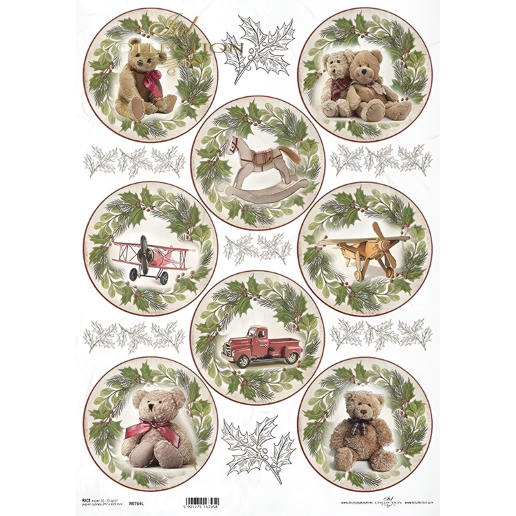R764L ITD COLLECTION DECOUPAGE RICE PAPER A3 - R764L - Image 1