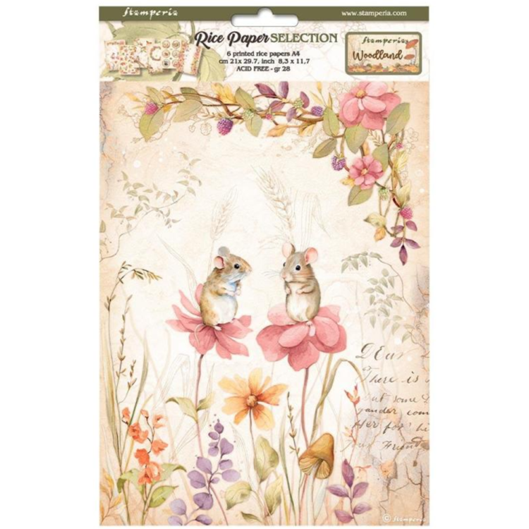 STAMPERIA WOODLAND DECOUPAGE PAPER 6PCS. A4 DFSA4XWL - Image 6