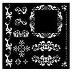STAMPERIA PRECIOUS MEDIA STENCIL TEMPLATE 18X18 CM KSTDQ-97