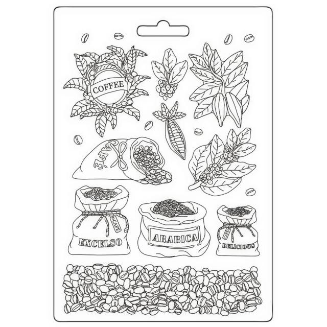 K3PTA5660_1 STAMPERIA COFFEE AND CHOCOLATE SOFT MOULD A5 - K3PTA5660 - Image 1