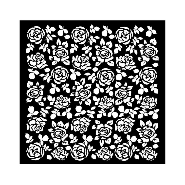 STAMPERIA PRECIOUS MEDIA STENCIL PATTERN 18X18 CM KSTDQ-96 - Image 1