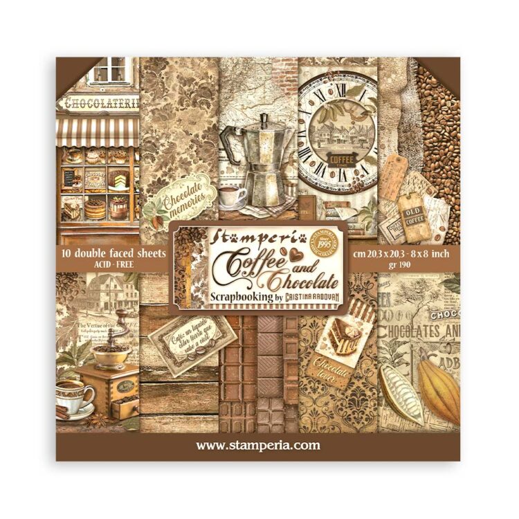SBBS93_1 STAMPERIA COFFEE AND CHOCOLATE BAR 20.3/20.3 CM - SBBS93 - Image 1