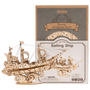 ROBOTIME 3D WOODEN PUZZLE SAILING SHIP 118 PIECES TG305