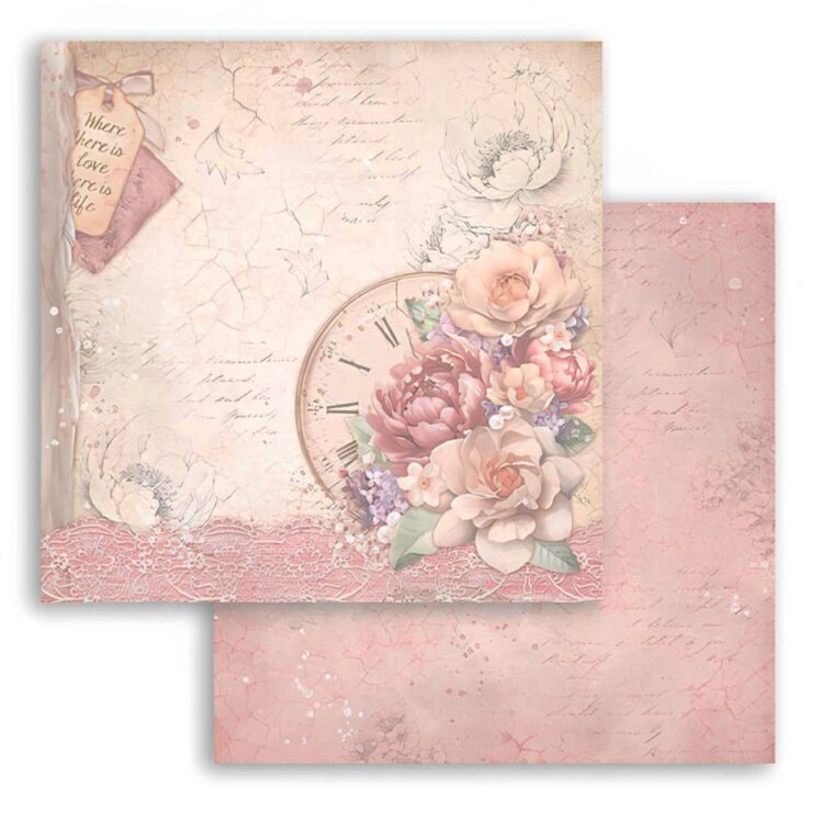 974000 STAMPERIA ROMANCE FOREVER CARDBOARD 30.5/30.5CM - SBB974 - Image 1
