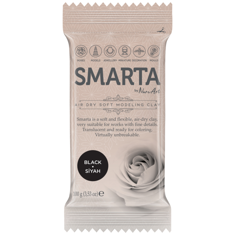100 gr 612952 SMARTA SELF-DRYING CLAY 100 G - BLACK 05 - Image 1