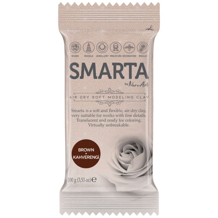 100gr 612941 SMARTA SELF-DRYING CLAY 100 G - BROWN 19 - Image 1