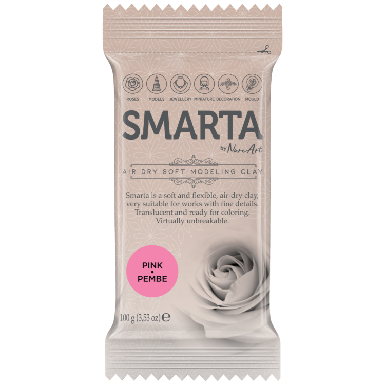 100gr 612943 SMARTA SELF-DRYING CLAY 100 G - PINK 23 - Image 1