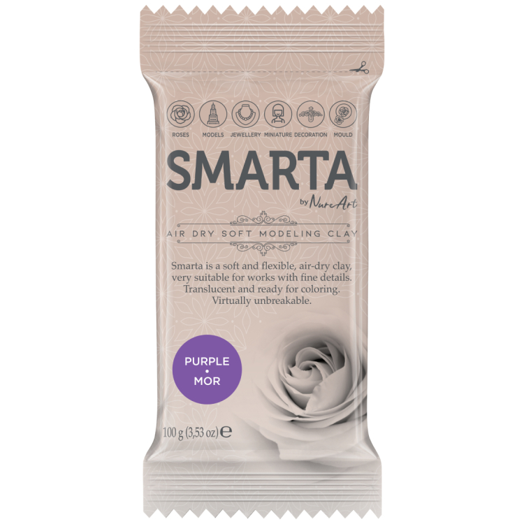 100gr 612946 SMARTA SELF-DRYING CLAY 100 G - PURPLE 11 - Image 1
