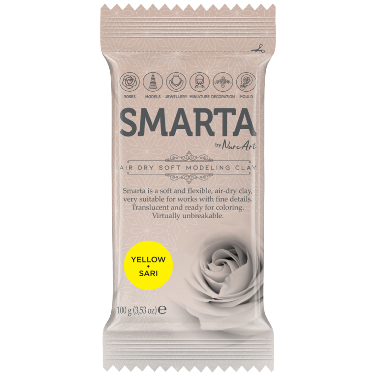 100gr 612951 SMARTA SELF-DRYING CLAY 100 G - YELLOW 13 - Image 1