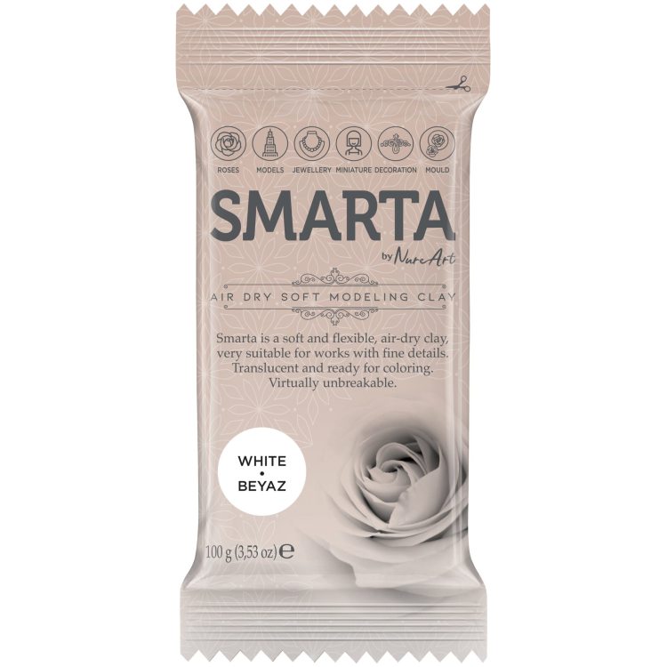 100gr 612955 SMARTA SELF-DRYING CLAY 100 G - WHITE 06 - Image 1