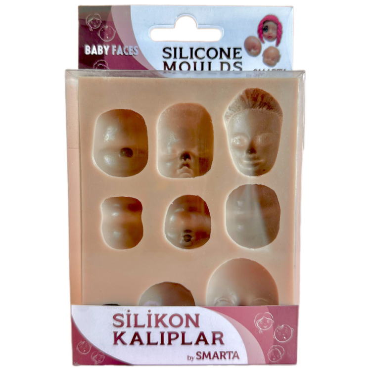 1013019 SMARTA SILICONE MOLDS - BABY FACES SK1013019 - Image 1