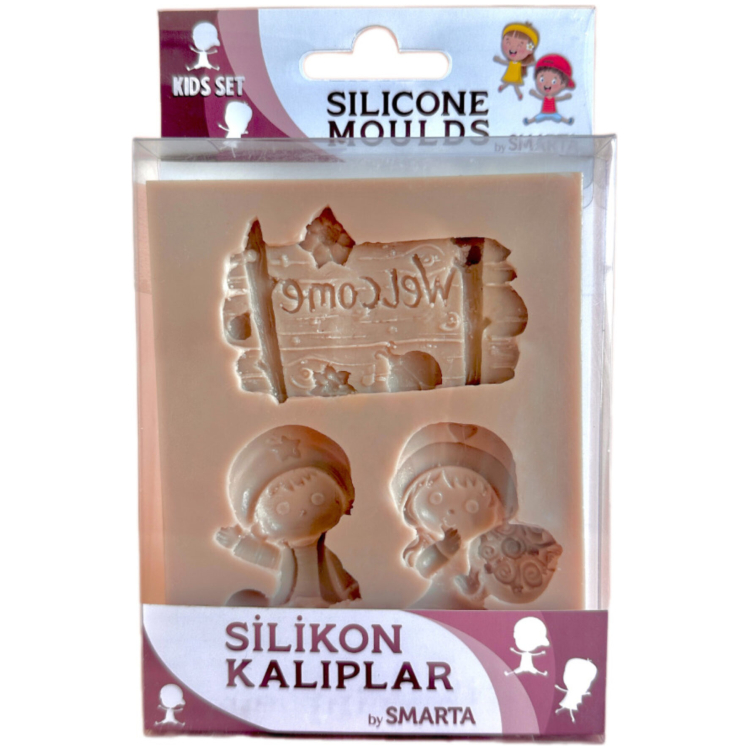 Standing,3d,Rendering,White,Blank,Small,Bag,For,Food,Package SMARTA SILICONE MOLDS - KIDS SET SK1013050 - Image 1