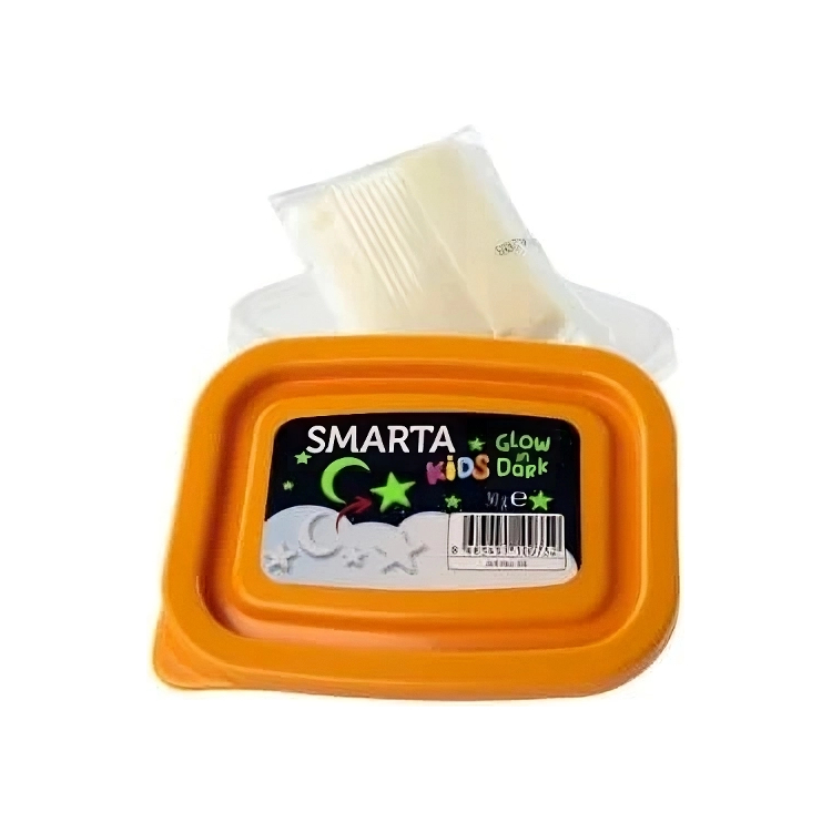 300710 (2) SMARTA KIDS SELF-DRYING POLYMER CLAY 50 G - GLOW IN DARK - Image 1