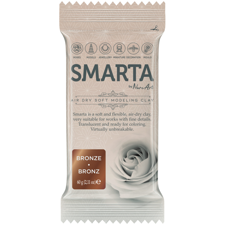 Standing,3d,Rendering,White,Blank,Small,Bag,For,Food,Package SMARTA SELF-DRYING CLAY 60 G - BRONZE 31 - Image 1