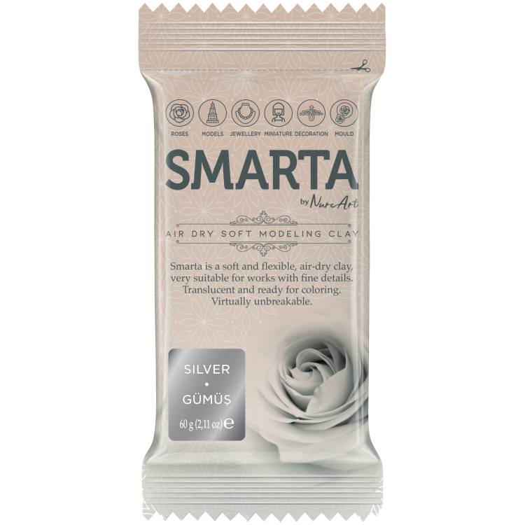 SMARTA SELF-DRYING CLAY 60 G - SILVER 28 - Image 1