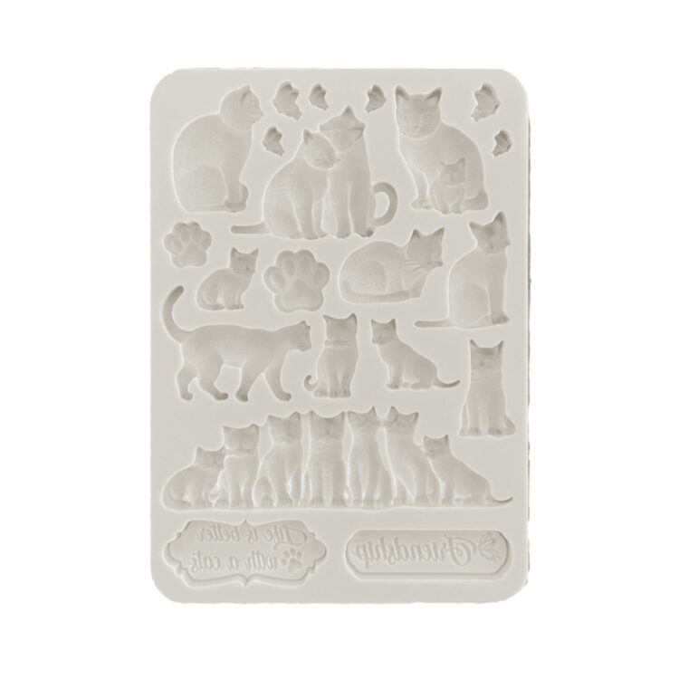 523002 STAMPERIA ORCHIDS AND CATS SILICONE MOLD KACMA523 - Image 1