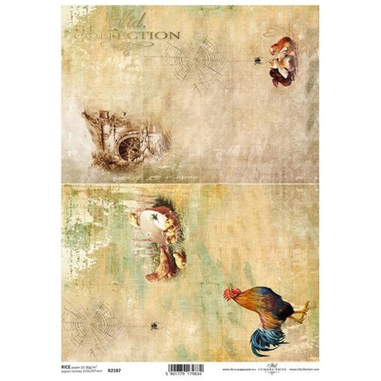 592187 (1) ITD COLLECTION DECOUPAGE RICE PAPER A4 - R2187 - Image 1