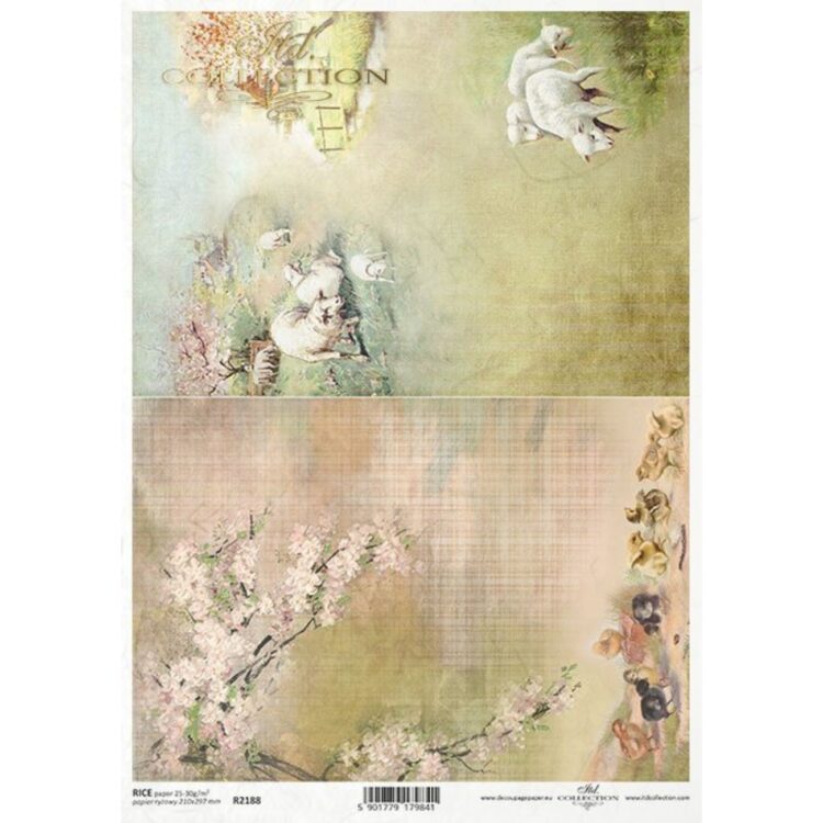 ITD COLLECTION DECOUPAGE RICE PAPER A4 - R2188 - Image 1