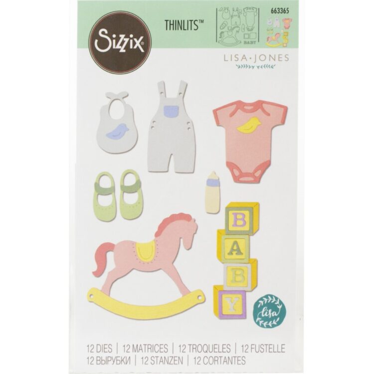 663365 SIZZIX THINLITS CUT PUNCHES - NEW BABY #2 - Image 1