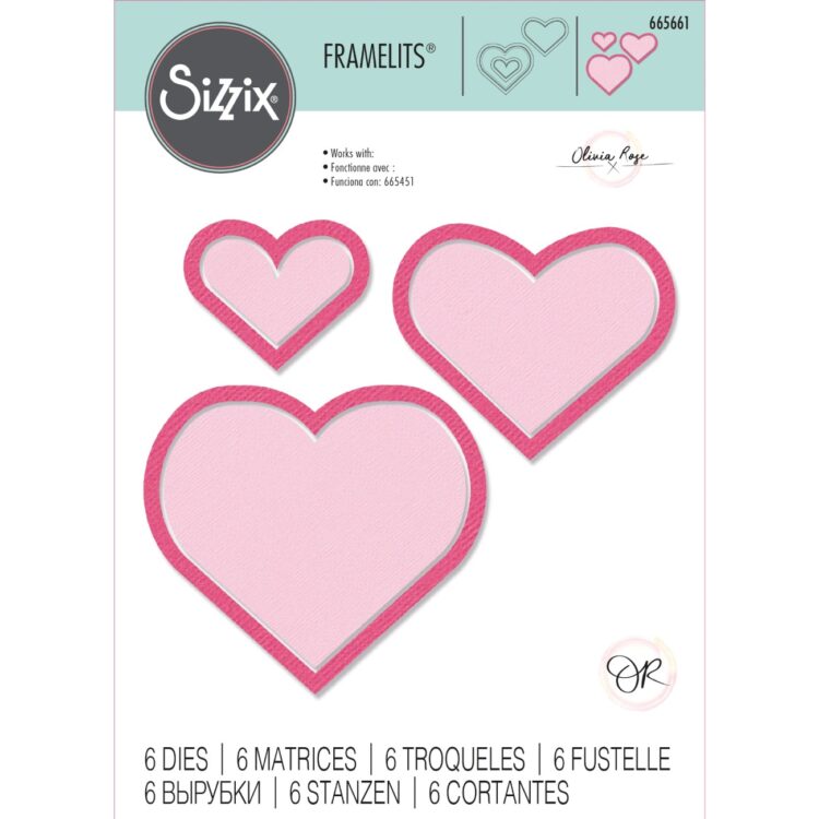 665661 SIZZIX CUT DIES - HEART FRAMES - Image 1