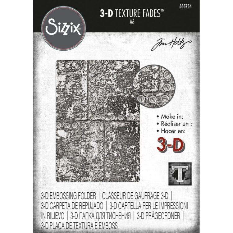 SIZZIX RELIEF FOLDERS 3D - INDUSTRIOUS BY TIM HOLTZ - Image 1