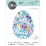 SIZZIX CUT DIES - INTRICATE FLORAL EASTER EGG