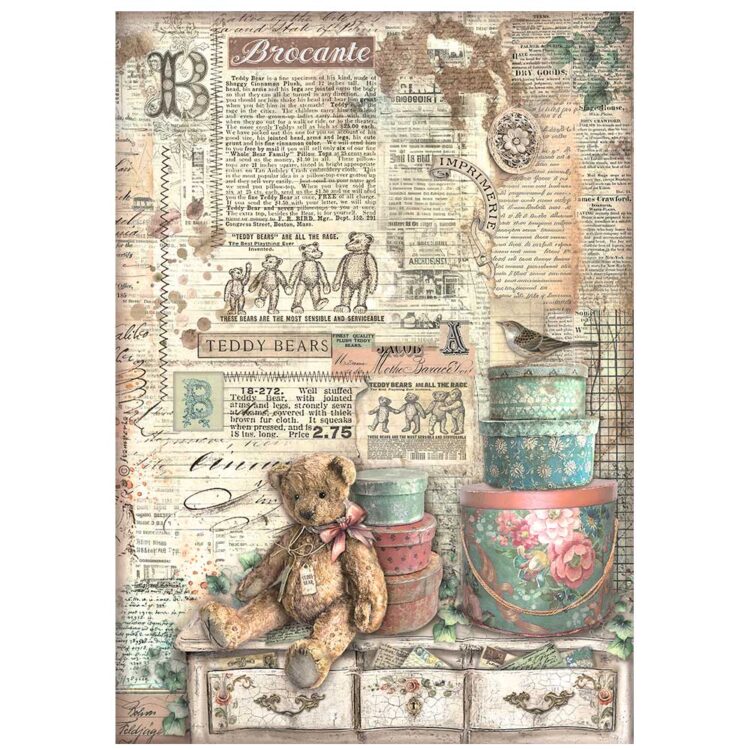 DFSA4854_1 STAMPERIA BROCANTE DECOUPAGE PAPER A4 - DFSA4854 - Image 1
