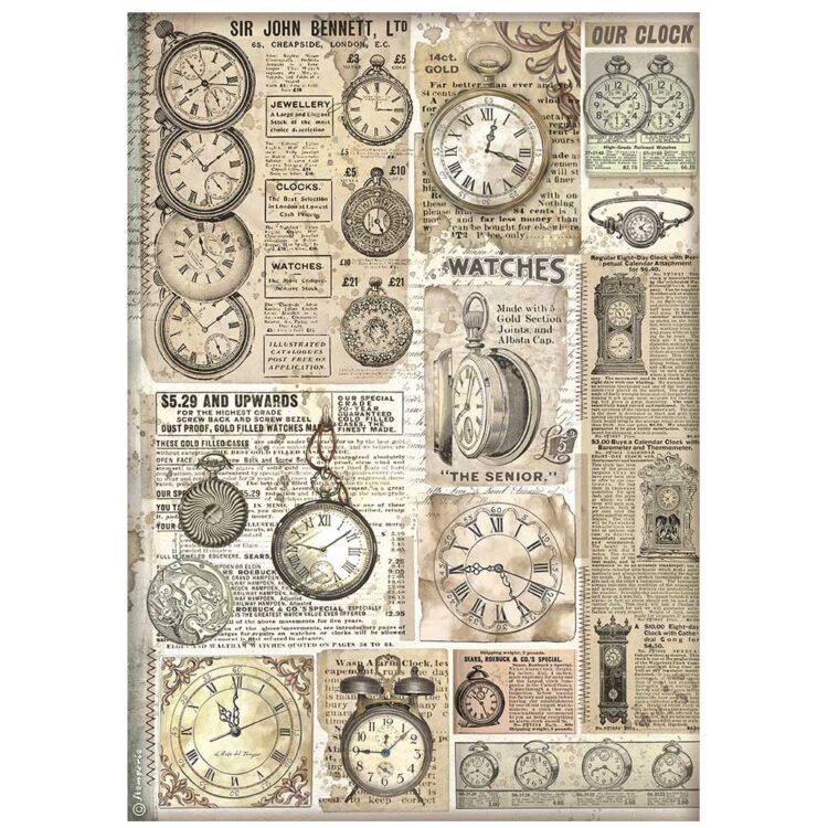 DFSA4855_1 STAMPERIA BROCANTE DECOUPAGE PAPER A4 - DFSA4855 - Image 1
