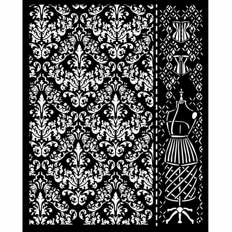 STAMPERIA BROCANTE STENCIL 20X25 CM-KSTD161 - Image 1