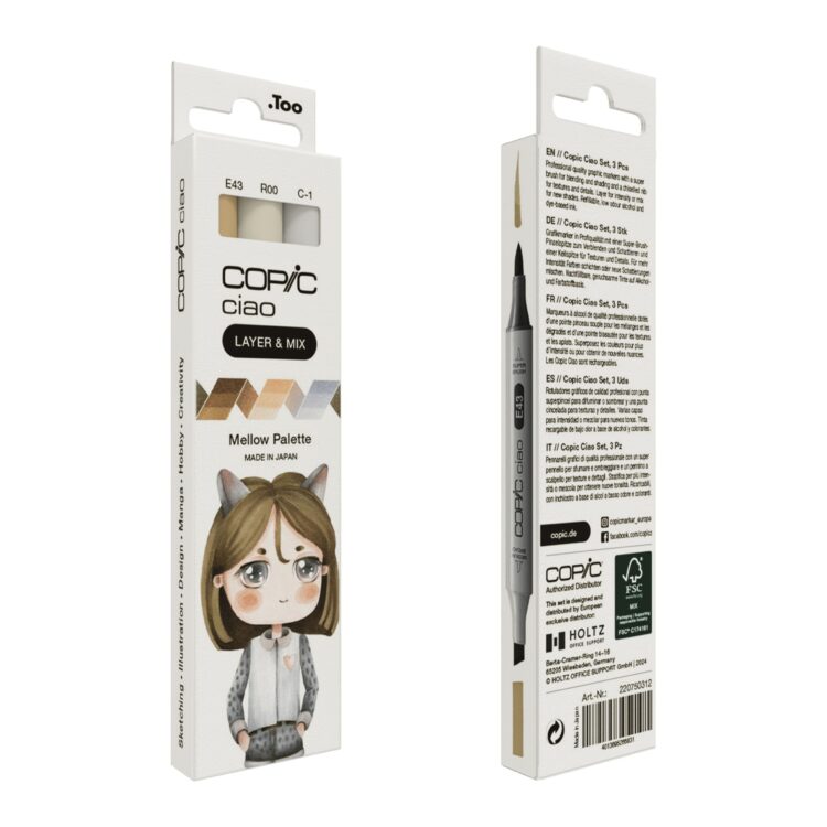 COPIC CIAO SET - 3 COLORS MELLOW PALETTE - Image 2
