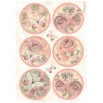 STAMPERIA SHABBY ROSE DECOUPAGE RICE PAPER A4 - DFSA4879