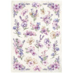 STAMPERIA LAVENDER DECOUPAGE RICE PAPER A4 - DFSA4881