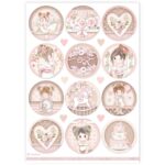 STAMPERIA BABY GIRL DECOUPAGE PAPER A4-DFSA4905