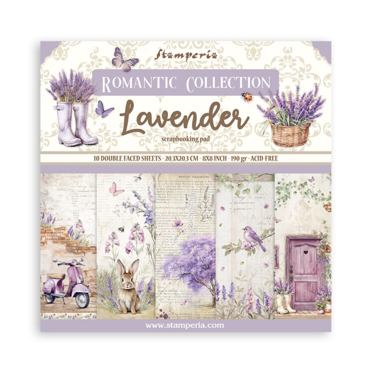 thumb_SBBS108_1 STAMPERIA LAVENDER BLOCK 20.3/20.3 CM -SBBS108 - Image 1
