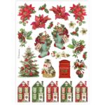 STAMPERIA CHRISTMAS DECOUPAGE PAPER A4 - DFSA4918