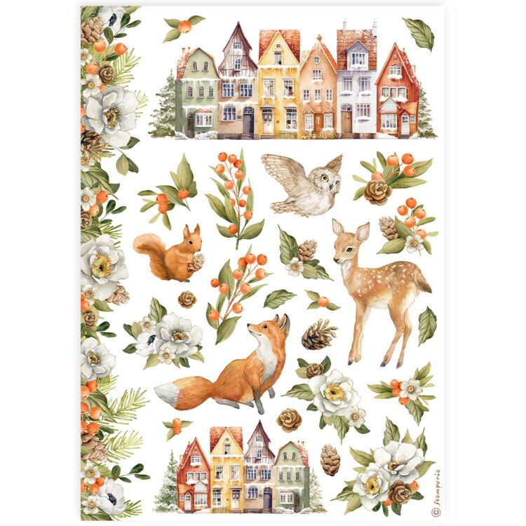 thumb_DFSA4922_1 STAMPERIA CHRISTMAS DECOUPAGE PAPER A4 - DFSA4922 - Image 1