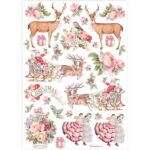 STAMPERIA CHRISTMAS DECOUPAGE PAPER A4 - DFSA4923