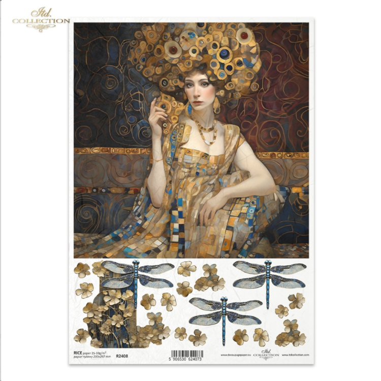 240800 ITD COLLECTION DECOUPAGE RICE PAPER A4 - R2408 - Image 1
