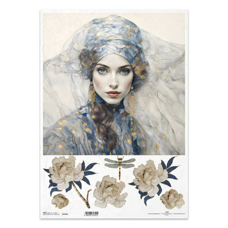 R1246L small M ITD COLLECTION DECOUPAGE RICE PAPER A3 - R1246L - Image 1