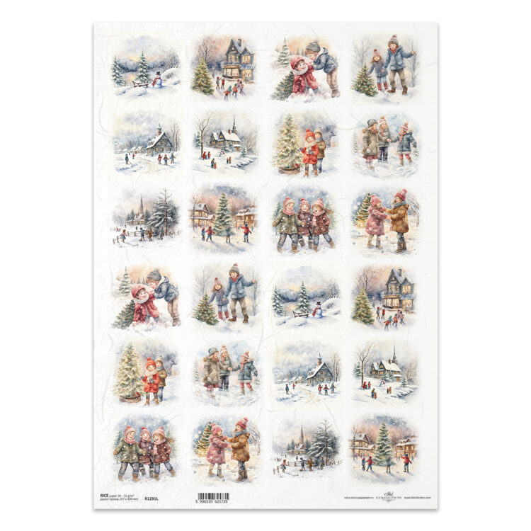 R1291L small M ITD COLLECTION DECOUPAGE RICE PAPER A3 - R1291L - Image 1