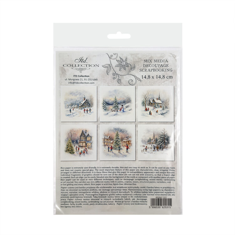 ITD COLLECTION MINI RICE PAPER K-CT 6PCS 14.8X14.8CM - RSM131 - Image 16